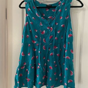 Like new Torrid flowy watermelon top